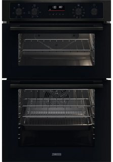 ZANUSSI BUILT IN DOUBLE ELECTRIC OVEN: MODEL ZKCNA7KN - RRP £588: LOCATION - D2