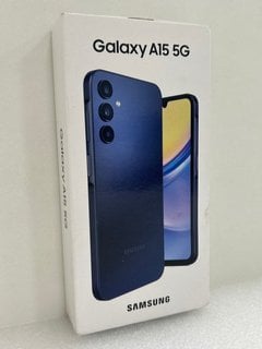 SAMSUNG GALAXY A15 5G 128GB SMARTPHONE IN BLUE BLACK: MODEL NO SM-A156E/DSN (WITH BOX & ALL ACCESSORIES) [JPTM123197] (SEALED UNIT) THIS PRODUCT IS FULLY FUNCTIONAL AND IS PART OF OUR PREMIUM TECH AN