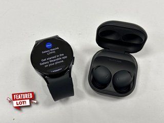 SAMSUNG GALAXY WATCH 6 40MM SMARTWATCH IN BLACK: MODEL NO SM-R930 (WITH CHARGER CABLES & SPARE EAR TIPS, TO INCLUDE SAMSUNG GALAXY BUDS PRO 2) [JPTM121870] THIS PRODUCT IS FULLY FUNCTIONAL AND IS PAR