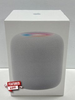 APPLE HOMEPOD (2ND GENERATION) SMART SPEAKER IN WHITE: MODEL NO A2825 (WITH BOX & ALL ACCESSORIES) [JPTM123153] (SEALED UNIT) THIS PRODUCT IS FULLY FUNCTIONAL AND IS PART OF OUR PREMIUM TECH AND ELEC