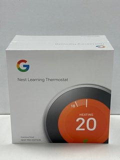 GOOGLE NEST LEARNING THERMOSTAT IN STAINLESS STEEL (WITH BOX & ALL ACCESSORIES) [JPTM123147] (SEALED UNIT) THIS PRODUCT IS FULLY FUNCTIONAL AND IS PART OF OUR PREMIUM TECH AND ELECTRONICS RANGE