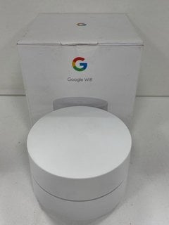 GOOGLE MESH WIFI ROUTER IN SNOW: MODEL NO GA02430-GB (WITH BOX & POWER CABLE, MINOR COSMETIC WEAR) [JPTM123168] THIS PRODUCT IS FULLY FUNCTIONAL AND IS PART OF OUR PREMIUM TECH AND ELECTRONICS RANGE