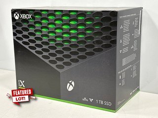 MICROSOFT XBOX SERIES X 1TB GAMES CONSOLE IN BLACK: MODEL NO 1882 (WITH BOX & ALL ACCESSORIES) [JPTM123099] (SEALED UNIT) THIS PRODUCT IS FULLY FUNCTIONAL AND IS PART OF OUR PREMIUM TECH AND ELECTRON