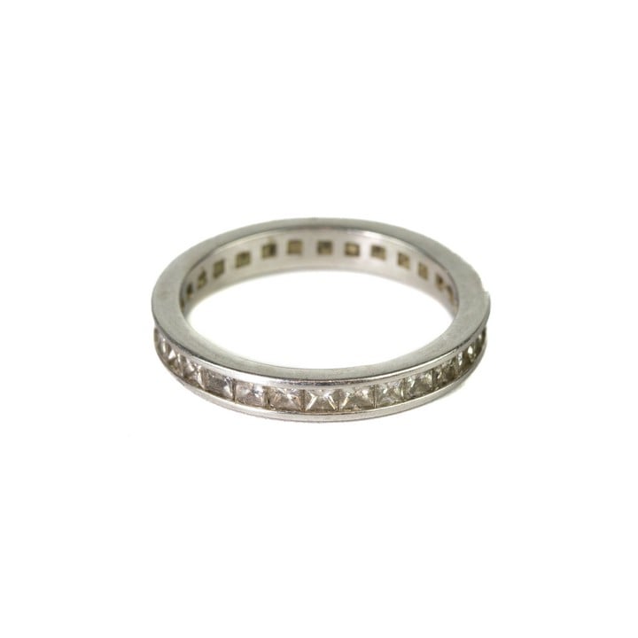 Platinum 950 Diamond Channel Eternity Ring, Size L, 3.3g (VAT Only Payable on Buyers Premium)