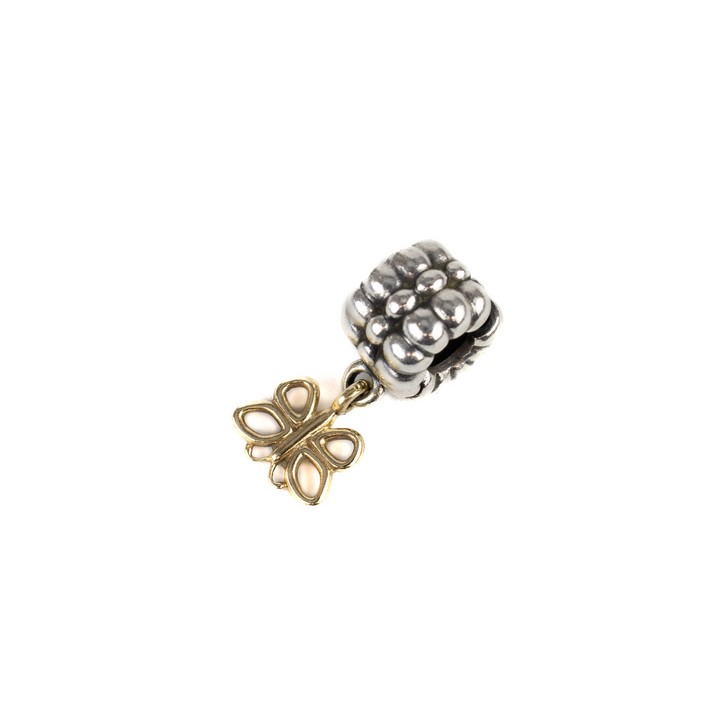 Pandora 14K Butterfly with Silver Clip Charm, 3.4g (VAT Only Payable on Buyers Premium)