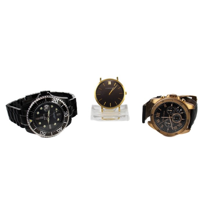 Selection of Three Watches including Invicta (Currently Running), Michael Kors (Missing Pin) and Stormont (Missing Strap) (Not Currently Running) (VAT Only Payable on Buyers Premium)