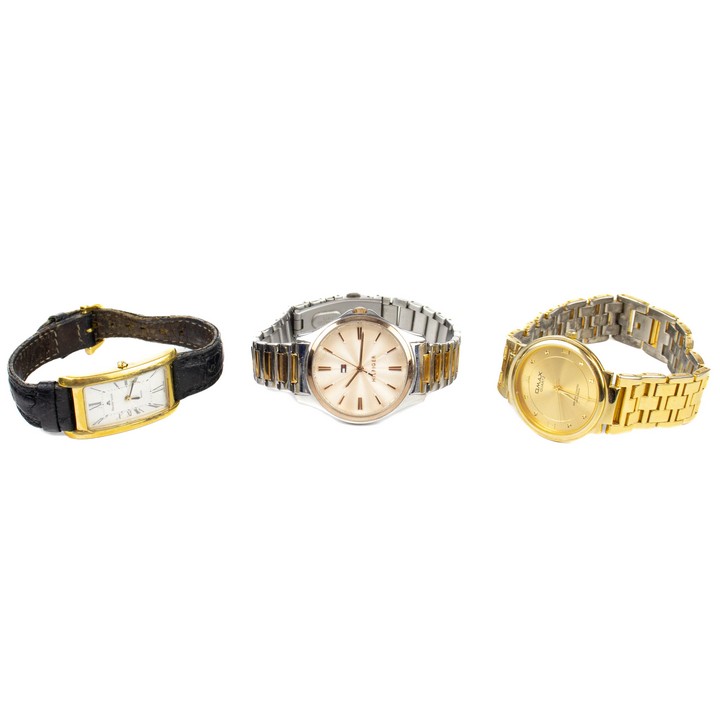 Selection of Three Watches including Tommy Hilfiger, Maurice Lacroix (Crystal Has Cracked) and Gold Plated Steel Omax (All Not Currently Running) (VAT Only Payable on Buyers Premium)