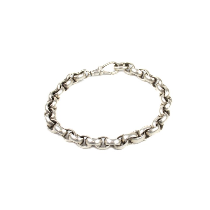 Silver Belcher Bracelet, 21cm, 28.4g (VAT Only Payable on Buyers Premium)