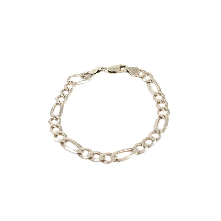 Silver Figaro Bracelet, 20cm, 9.8g (VAT Only Payable on Buyers Premium)