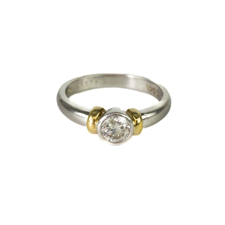 Platinum 950 0.50ct Diamond Single Stone Ring, Size L, 5.5g. Colour K-L, Clarity I2-I3.  Auction Guide: £250-£350 (VAT Only Payable on Buyers Premium)