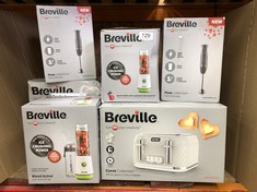 QUANTITY OF KITCHEN & APPLIANCES ITEMS TO INCLUDE BREVILLE FLOW HAND BLENDER | POWERFUL 500W STICK BLENDER | 500ML BEAKER WITH STORAGE LID | SLATE GREY [VHB187 ]: LOCATION - A RACK