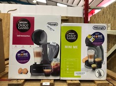 DELONGHI NESCAFÉ DOLCE GUSTO MINI ME POD CAPSULE COFFEE MACHINE, ESPRESSO, CAPPUCCINO AND MORE, EDG305.WB, WHITE & BLACK: LOCATION - A RACK