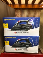 QUANTITY OF KITCHEN & APPLIANCES ITEMS TO INCLUDE 6 X RUSSELL HOBBS POWER STEAM ULTRA IRON, CERAMIC NON-STICK SOLEPLATE, 210G STEAM SHOT, 70G CONTINUOUS STEAM, 350ML WATER TANK, SELF-CLEAN, ANTI-CALC