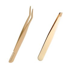 30 X 2 PCS SET LASH APPLICATOR TOOL FOR CLUSTER LASHES MULTIFUNCTIONAL STAINLESS TTEEL GOLDEN EYELASH TOOL 2 IN 1 EYELASH APPLICATOR TOOL FOR WOMEN GIRLS PRECISE LASH APPLICATION - TOTAL RRP £127: LO