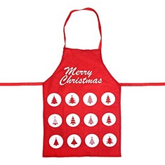 28 X BY ROBELLI MERRY CHRISTMAS TREE RED FELT NOVELTY COOKING APRON, ONE SIZE - TOTAL RRP £136: LOCATION - B RACK