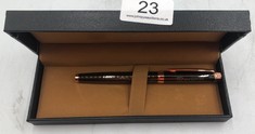 RUCKSTUHL LUXURY PEN IN GIFT BOX BLACK & ROSE GOLD COULERED CASE HAND ASSEMBLED: LOCATION - A RACK