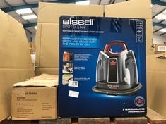 BISSELL SPOTCLEAN | PORTABLE CARPET CLEANER | LIFTS SPOTS AND SPILLS WITH HEATWAVE TECHNOLOGY | CLEAN CARPETS, UPHOLSTERY & CAR | 36981 | BLACK/ RED + RUSSELL HOBBS RHSV1001 CORDED UPRIGHT STICK VACU