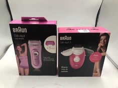 BRAUN SILK EPIL 3 SHAVER + BRAUN SILK LADY SHAVER: LOCATION - A RACK