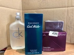 QUANTITY OF AFTER SHAVE TO INCLUDE DAVIDOFF COOL WATER: LOCATION - TABLES