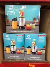 QUANTITY OF KITCHEN & APPLIANCES ITEMS TO INCLUDE NUTRIBULLET MAGIC BULLET BLENDER, MIXER & FOOD PROCESSOR ALL-IN-ONE - 10PC KIT - 200W - SLEEK & COMPACT DESIGN - CHOP, BLEND, GRATE, GRIND, MIX & WHI