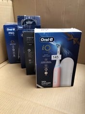 QUANTITY OF HEALTH & BEAUTY ITEMS TO INCLUDE ORAL-B IO3 ELECTRIC TOOTHBRUSHES ADULTS, 1 TOOTHBRUSH HEAD & TRAVEL CASE, 3 MODES WITH TEETH WHITENING, 2 PIN UK PLUG, PINK: LOCATION - B