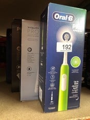 QUANTITY OF HEALTH & BEAUTY ITEMS TO INCLUDE ORAL-B PRO JUNIOR KIDS ELECTRIC TOOTHBRUSH, 3 MODES WITH KID-FRIENDLY SENSITIVE MODE, FOR AGES 6+, 2 PIN UK PLUG, GREEN: LOCATION - B