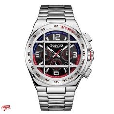 GAMAGES OF LONDON LIMITED EDITION HAND ASSEMBLED BASTION AUTOMATIC STEEL WATCH SKU:GA1051 RRP £715: LOCATION - TOP 50 RACK