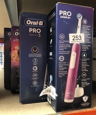 QUANTITY OF HEALTH & BEAUTY ITEMS TO INCLUDE ORAL-B PRO JUNIOR KIDS ELECTRIC TOOTHBRUSH 3 MODES WITH KID-FRIENDLY SENSITIVE MODE, FOR AGES 6+, 2 PIN UK PLUG, PURPLE: LOCATION - C