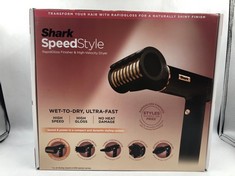 SHARK SPEEDSTYLE IONIC HAIR DRYER & STYLER WITH RAPID GLOSS FINISH WITH STORAGE BAG & HAIR CLIPS, 5 STYLERS, FOR ALL HAIR TYPES, ULTRA FAST DRYING, SMOOTHS FLYAWAYS, NO HEAT DAMAGE, BLACK/COPPER.: LO