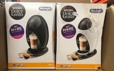 2 X DELONGHI NESCAFÉ DOLCE GUSTO JOVIA POD CAPSULE COFFEE MACHINE, ESPRESSO, CAPPUCCINO, LATTE AND MORE,EDG250.W, WHITE: LOCATION - D