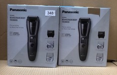 2 X PANASONIC ER-GB62 WET & DRY ELECTRIC HAIR, BEARD & BODY TRIMMER FOR MEN WITH 40 CUTTING LENGTHS, BLACK.: LOCATION - D