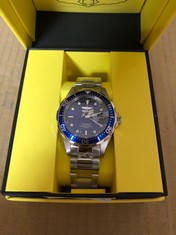 MENS STAINLESS STEEL INVICTA WATCH - BLUE DIAL : LOCATION - D