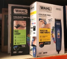 QUANTITY OF HEALTH & BEAUTY ITEMS TO INCLUDE WAHL COLOUR PRO CORDED CLIPPER, HEAD SHAVER, MEN'S HAIR CLIPPERS, COLOUR CODED GUIDES, FAMILY AT HOME HAIRCUTTING: LOCATION - D