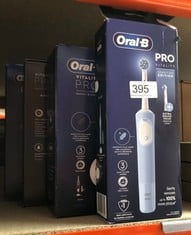 QUANTITY OF HEALTH & BEAUTY ITEMS TO INCLUDE ORAL-B VITALITY PRO ELECTRIC TOOTHBRUSHES ADULTS, 1 HANDLE, 2 TOOTHBRUSH HEADS, 3 BRUSHING MODES INCLUDING SENSITIVE PLUS, 2 PIN UK PLUG, BLUE: LOCATION -