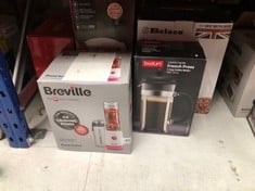 QUANTITY OF KITCHEN & APPLIANCES ITEMS TO INCLUDE BREVILLE BLEND ACTIVE PERSONAL BLENDER & SMOOTHIE MAKER | 350W | 2 PORTABLE BLEND ACTIVE BOTTLES (600ML) | LEAK PROOF LIDS | WHITE & PINK [VBL248]: L