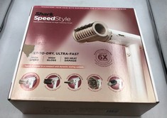 SHARK SPEEDSTYLE HAIR DRYER & RAPID GLOSS FINISH WITH STORAGE BAG, 5 STYLERS, FOR ALL HAIR TYPES, ULTRA FAST DRYING, SMOOTHS FLYAWAYS, NO HEAT DAMAGE, AUTOMATIC SETTINGS, IONIC, SILK HD352UK.: LOCATI