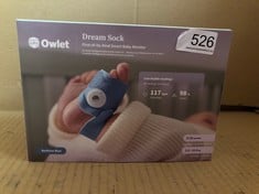 1 X OWLET DREAM SOCK® - SMART BABY MONITOR - TRACK LIVE PULSE (HEART) RATE, OXYGEN IN INFANTS - BEDTIME BLUE.: LOCATION - F