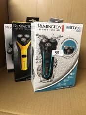 QUANTITY OF HEALTH & BEAUTY ITEMS TO INCLUDE REMINGTON R6 AQUA MEN'S ELECTRIC SHAVER (CORDLESS, WET & DRY, 100% WATERPROOF, ROTARY SHAVER, POP-UP DETAIL TRIMMER, USB CHARGING, 60-MINUTE USAGE, 90-MIN