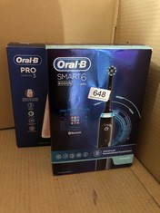 ORAL-B SMART 6 ELECTRIC TOOTHBRUSHES FOR ADULTS, APP CONNECTED HANDLE, 2 PIN UK PLUG, 6000N: LOCATION - G