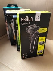 QUANTITY OF HEALTH & BEAUTY ITEMS TO INCLUDE BRAUN SERIES 5 51-W1600S ELECTRIC SHAVER FOR MEN WITH EASYCLICK BODY GROOMER ATTACHMENT, EASYCLEAN, WET & DRY, RECHARGEABLE, CORDLESS FOIL RAZOR, WHITE: L