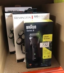 QUANTITY OF HEALTH & BEAUTY ITEMS TO INCLUDE REMINGTON RX5 ULTIMATE HEAD SHAVER FOR BALD MEN, EASY TO CLEAN WITH SKIN CLOSE RESULTS IN UNDER 2 MINUTES - XR1500 UK BATHROOM 2 PIN PLUG, BLACK: LOCATION