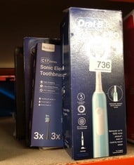 QUANTITY OF HEALTH & BEAUTY ITEMS TO INCLUDE ORAL-B PRO 1 ELECTRIC TOOTHBRUSHES FOR ADULTS WITH 3D CLEANING, 1 TOOTHBRUSH HEAD, GUM PRESSURE CONTROL, 2 PIN UK PLUG, BLUE: LOCATION - H