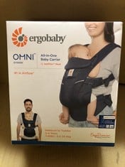 ERGOBABY OMNI BREEZE ALL CARRY POSITIONS BREATHABLE MESH BABY CARRIER NEWBORN TO TODDLER WITH ENHANCED LUMBAR SUPPORT & AIRFLOW (7-45 LB), MIDNIGHT BLUE.: LOCATION - I