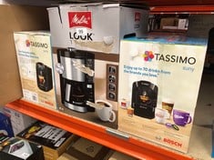 QUANTITY OF KITCHEN & APPLIANCES ITEMS TO INCLUDE TASSIMO BY BOSCH SUNY 'SPECIAL EDITION' TAS3102GB COFFEE MACHINE,1300 WATT, 0.8 LITRE - BLACK: LOCATION - A