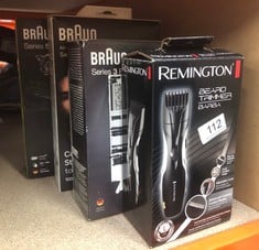 QUANTITY OF HEALTH & BEAUTY ITEMS TO INCLUDE REMINGTON BARBA BEARD TRIMMER (ADVANCED CERAMIC BLADES, POP-UP DETAIL TRIMMER, ADJUSTABLE ZOOM WHEEL, 9 LENGTH SETTINGS, COMB ATTACHMENT, CORD OR CORDLESS