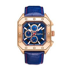 GAMAGES OF LONDON LIMITED EDITION HAND ASSEMBLED REPUBLIC AUTOMATIC BLUE WATCH SKU:GA1583 RRP £710: LOCATION - TOP 50 RACK