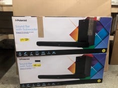 2 X POLAROID SOUNDBARS WITH SUBWOOFER: LOCATION - A