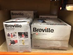 QUANTITY OF KITCHEN & APPLIANCES ITEMS TO INCLUDE BREVILLE BLEND ACTIVE PERSONAL BLENDER & SMOOTHIE MAKER | 350W | 2 PORTABLE BLEND ACTIVE BOTTLES (600ML) | LEAK PROOF LIDS | WHITE & GREEN [VBL246]: