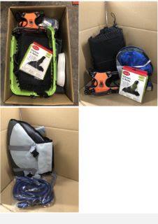 QUANTITY OF PET PRODUCTS ITEMS TO INCLUDE CLIPPASAFE EASY WASH HARNESS AND REINS (BLACK): LOCATION - B