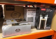 QUANTITY OF KITCHEN & APPLIANCES ITEMS TO INCLUDE BODUM CAFFETTIERA COFFEE MAKER, BLACK, 8 CUP: LOCATION - B